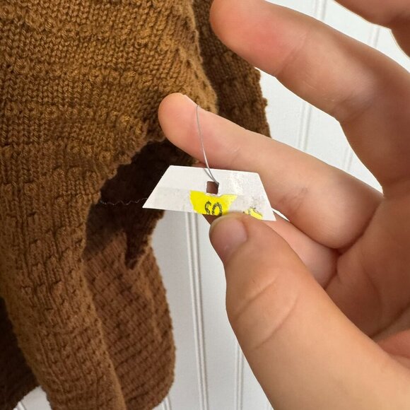 Time & Tru NWT Brown Wide 3/4 Sleeve Sweater K14 - Picture 4 of 8
